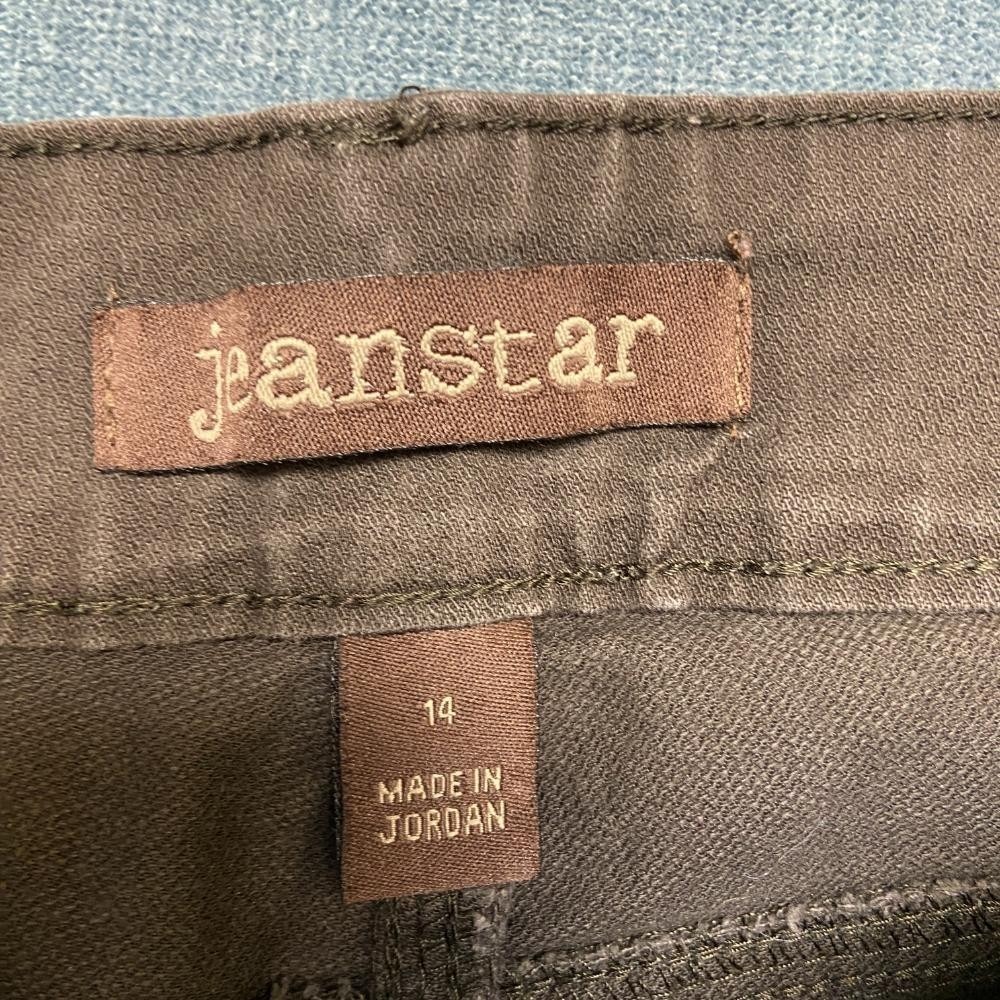 Jeanstar Jeans Womens 14x24.5 Black Denim Cotton Stretch Mid Rise Straight Leg - Picture 10 of 16